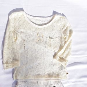 Brand New  Hollister White Lace Top (XS)